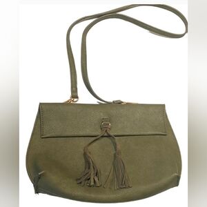 by Antropologie purse NWT olive green with magnetic closure.